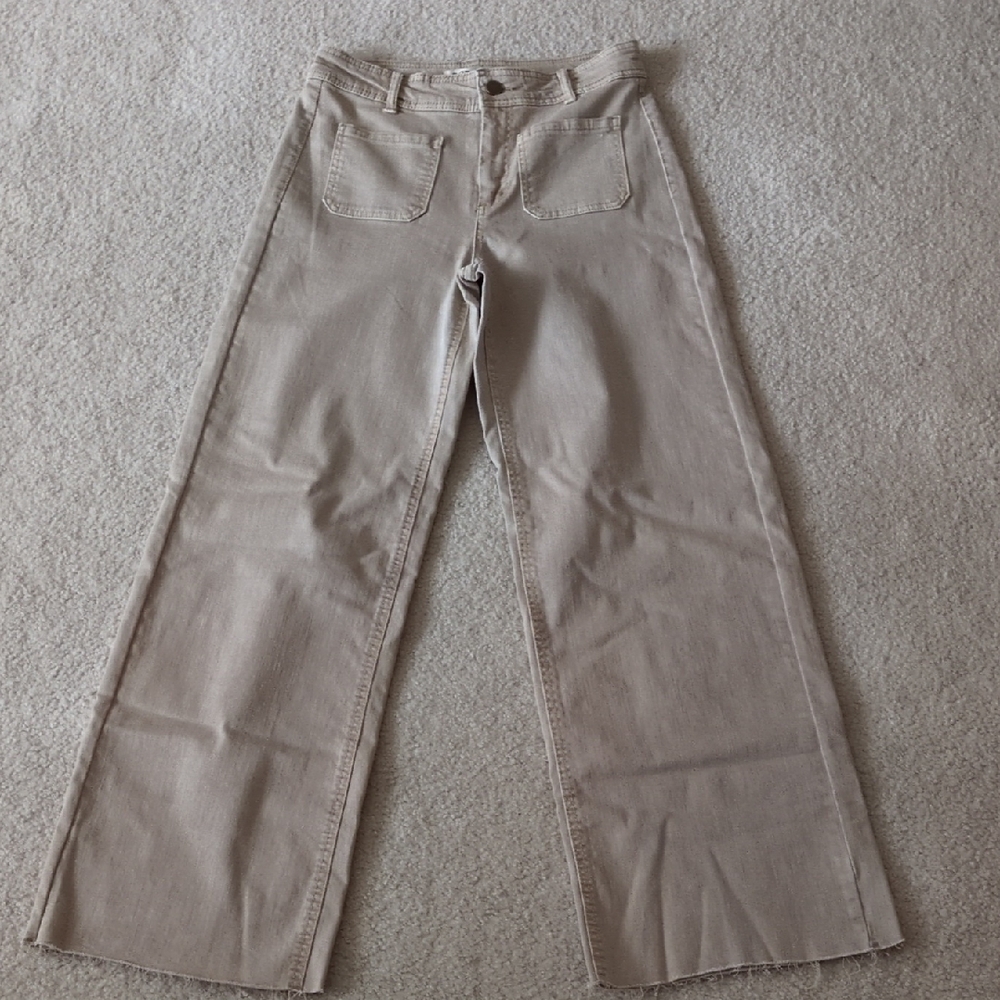 Oat New York Beige Wideleg Jeans Inseam 30